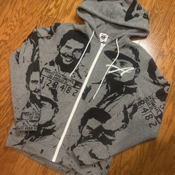 GRAY ASAALI ZIPUP SIZE MEDIUM FITS LARGE