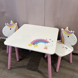 unicorn kids table