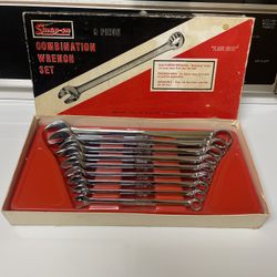 Snap-on Tools SAE combination 9  piece wrench set flank Drive