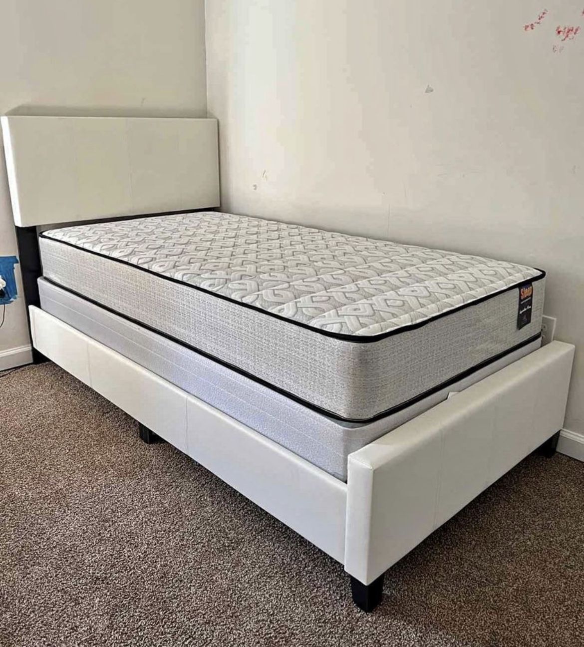 Twin Bed With Mattress And Box Spring !