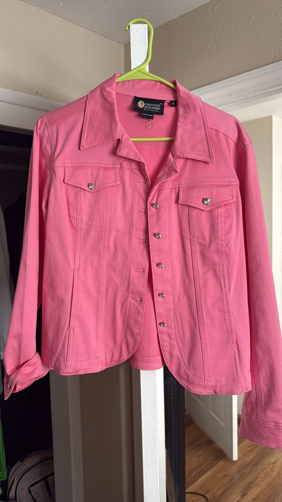 Pink Jacket With Rhinestones