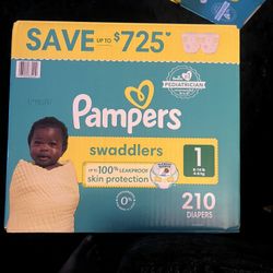 Size 1 Pampers 210count