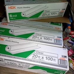 6mm Plastic Sheeting 4 Rolls Total