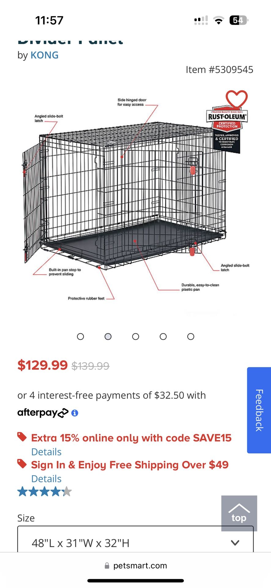 XL Kong Dog Crate Cage Kennel