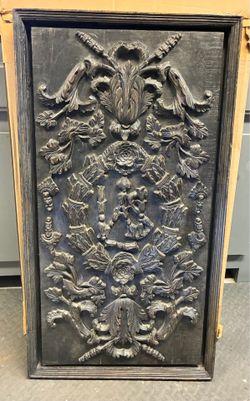 Restoration Hardware Hand carved Morrocco wooden art