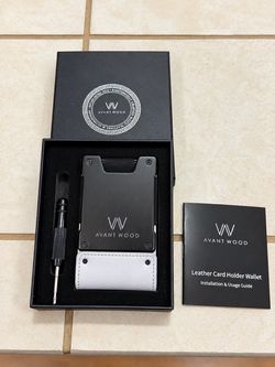 Avant Wood Leather Card Holder Wallet