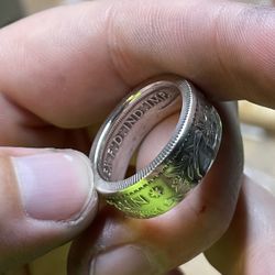 Silver Australian Florin Ring