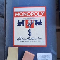 1935 Vintage Monopoly Board Game