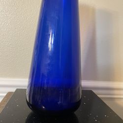 Wanda Hand Made in Poland Cobalt Blue Vase 13”