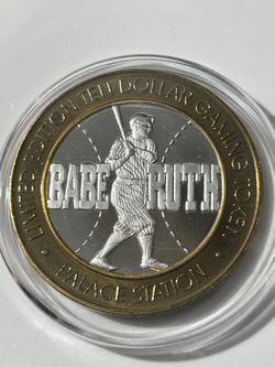 Babe Ruth  .999  Silver Casino Token