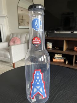 Tennessee Titans/Oilers Clear Bottle Bank