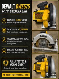 DeWalt DWE575 7-1/4” Circular Saw