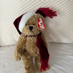 Beanie Baby Santa Teddy Bear