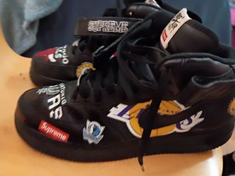 Nike Air Force 1 Mid Supreme NBA Black Sneakers