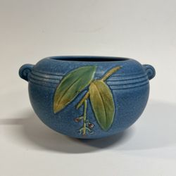 Weller Pottery Blue Cornish Bowl