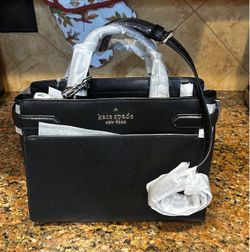 Kate ♠️ Spade Staci Medium Satchel in Black