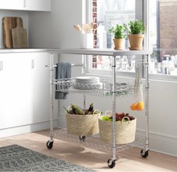 Metal kitchen cart