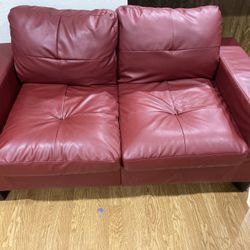Leather Sofas Red 