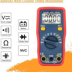 AstroAI Digital Multimeter, Voltmeter 1.5v/9v/12v Battery Voltage Tester