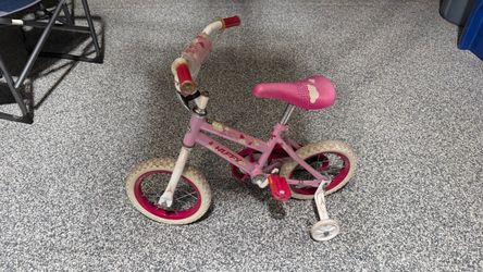 Huffy Kids Pink Bike with Training Wheels