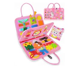 Busy Board Montessori Toys for 1 2 3 4 Year Old Girls & Boys Birthday Gifts, Sensory Toys for Toddlers 1-3, Educational Travel Toys, Preschool Activit