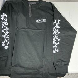 AMIRI Black Graphic Cotton Jersey Crew Neck T-Shirt Men's XXL Bone Sleeve