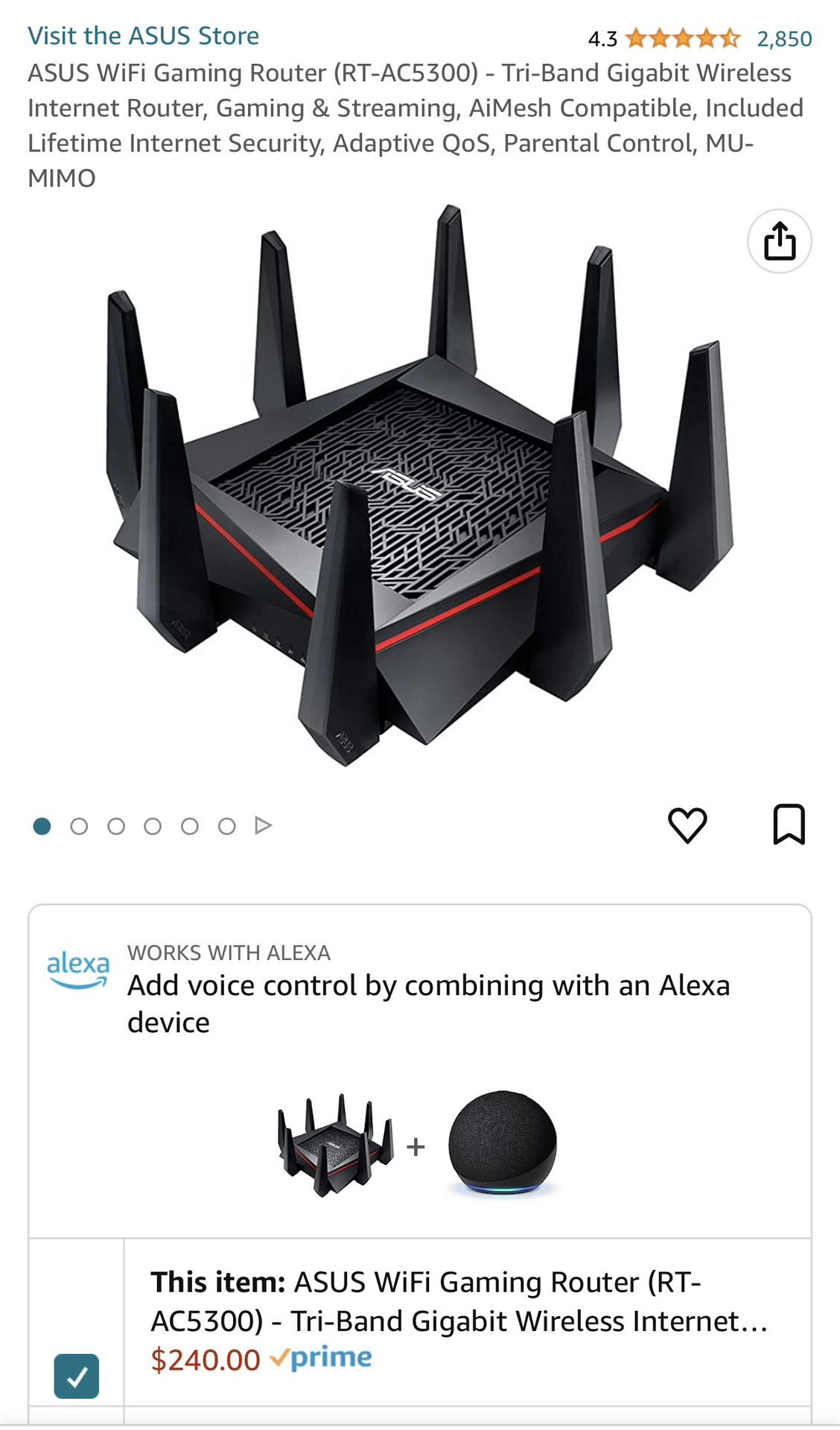 WiFi Gaming Router AC5300