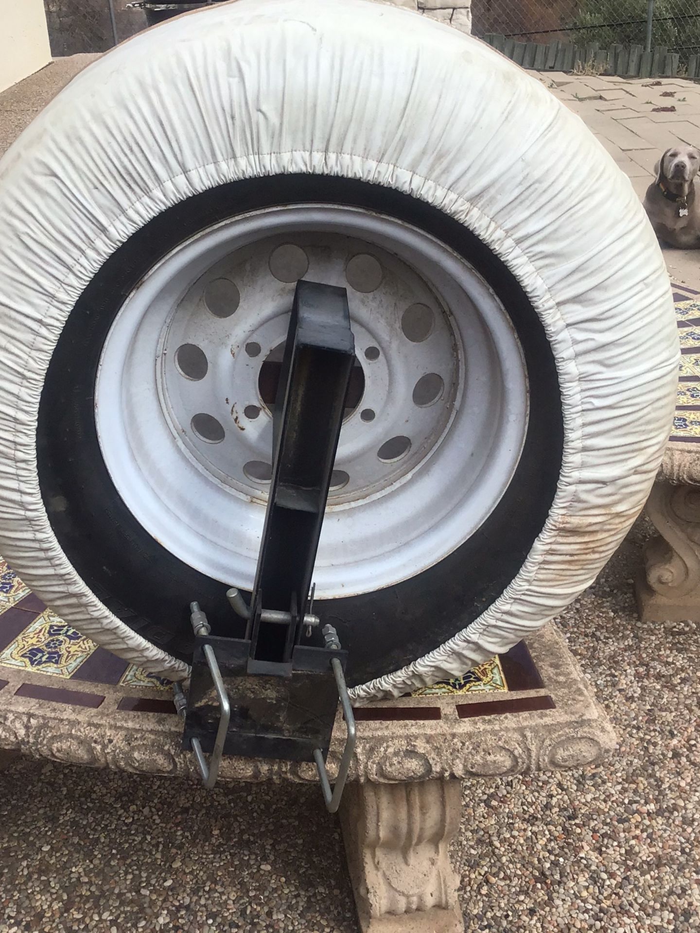 Trailer Spare Tire, Bumper Bracket And Cover