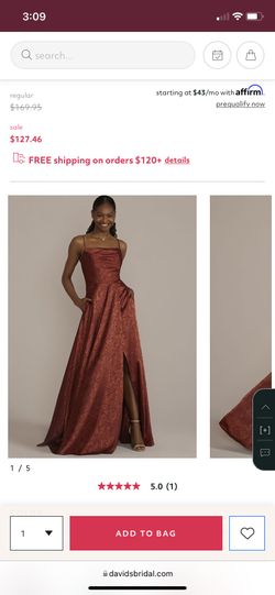 David bridal Cinnamon Bridesmaids Dress