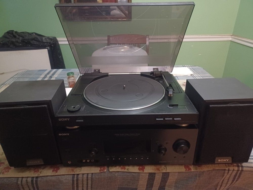 SONY 7.1 CHANNELS STR-DG720 AV RECEIVER WITH SONY PHONO AND SONY BOOKSHELF SPEAKERS AND BLUETOOTH RECEIVER $500 FINAL PRICE 