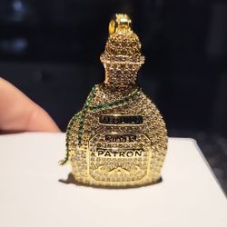 NEW! Gold Filled Patron Silver Iced Out Pendant!