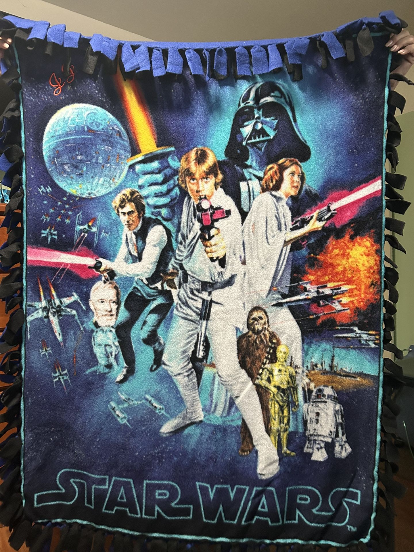 Star Wars Tie Blanket 3.5 Feet By 5 Feet