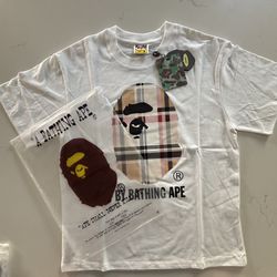 WHITE BURBERRY BAPE