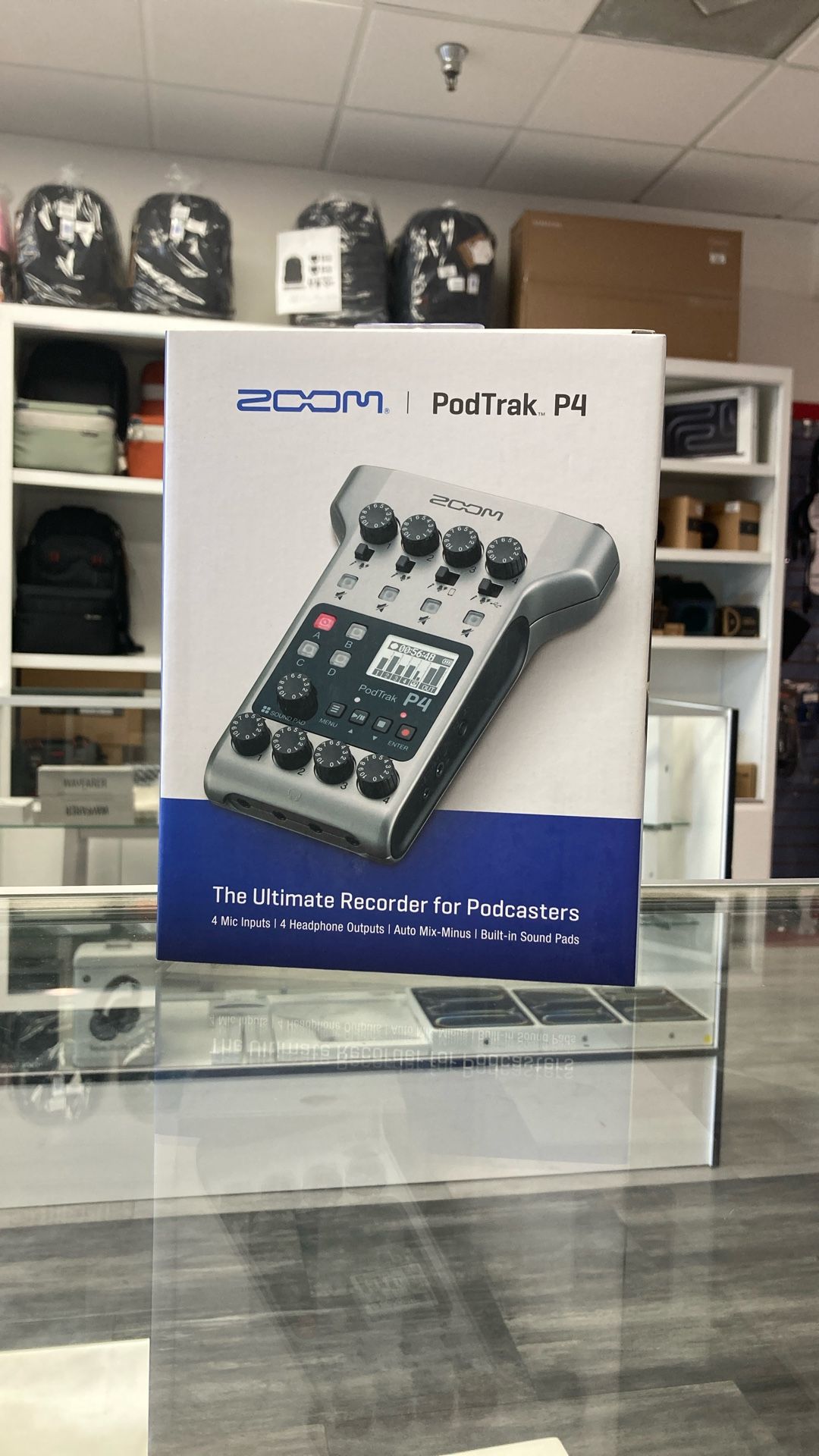 Zoom PodTrak P4 Recorder For Podcasters 