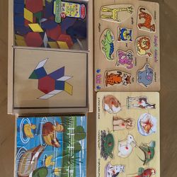 Wood Puzzles, Pattern Blocks and Boards