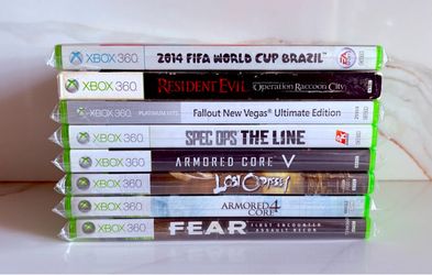 8 Xbox 360 Games (Protective Sleeved Cases)