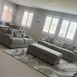 Modern Couch and ottoman