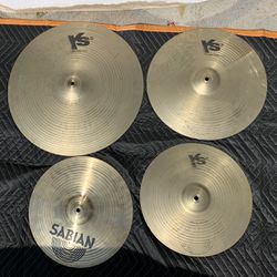 Sabian XS Series Drum Cymbal Set 14” Hi Hats 16” Crash 20” Ride Retail for $699