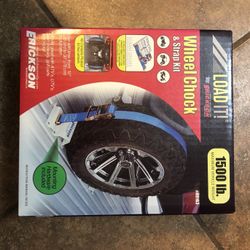 Car Wheel Chock And Strap Kit 