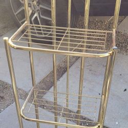 Shelf Rack Brass Plated