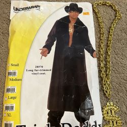 MENS Lightweight Fur Trimmed Halloween Costume(rockstar/cowboy/wizard/ Trick Daddy/ And More!  Jacket SZ lLARGE Retail  $80