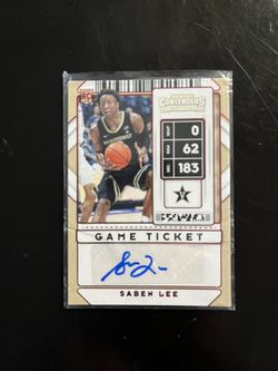 Saben Lee No.134 Basketball Card (Autographed)