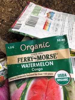 Seeds organic / regular packed for 2018