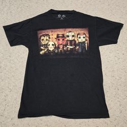 Chibi Horror Icon Lineup T-Shirt Mens Sz Medium Get Down Art x Church Of Horror