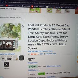 EZ Mount Cat Window Perch Penthouse 