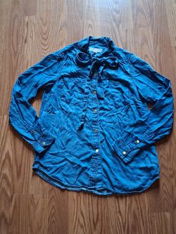 Michael Kors Denim Long Sleeve Button Up Shirt