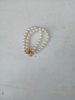 1980's Double Strand Faux Pearl Bracelet/REDUCING PRICE!!!!
