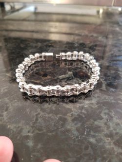 925 STERLING SILVER BRACELET BIKE CHAIN.