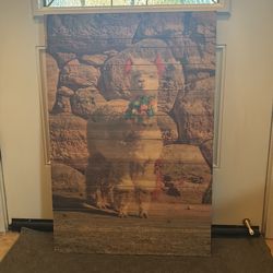Wall decoration, alpaca, shiplap