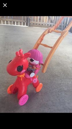 Lalaloopsy with stroller. Converts into a rocking horse